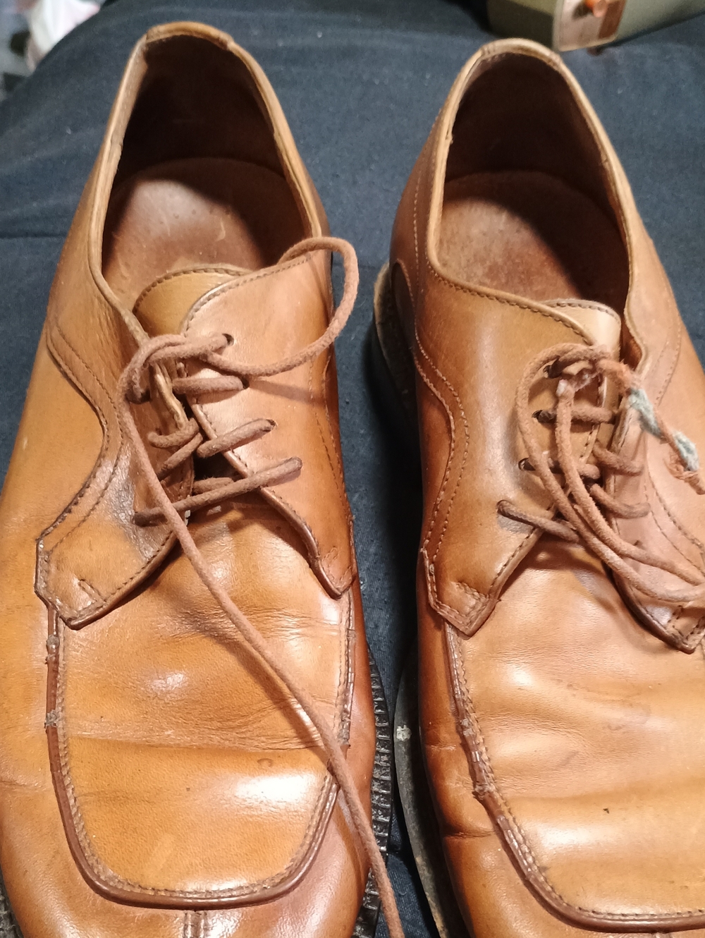 Men's Classic Lace-Up Leather Dress Shoes - Tan (251) 9.5M As Is